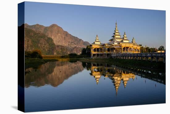 Kyauk Kalap (Kyaik Ka Lat Monastery), Hpa An, Kayin State (Karen State), Myanmar (Burma), Asia-Nathalie Cuvelier-Stretched Canvas