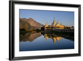 Kyauk Kalap (Kyaik Ka Lat Monastery), Hpa An, Kayin State (Karen State), Myanmar (Burma), Asia-Nathalie Cuvelier-Framed Photographic Print