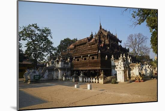 Kyaung Shwe in Bin Teakwood Temple and Monastery, Mandalay, Myanmar (Burma), Asia-Tuul-Mounted Photographic Print