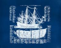 Old Ship Diagram (blue)-Kyle & Courtney Harmon-Serigraph