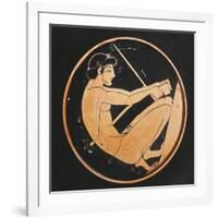 Kylix Depicting Athlete Lifting Weights-null-Framed Giclee Print