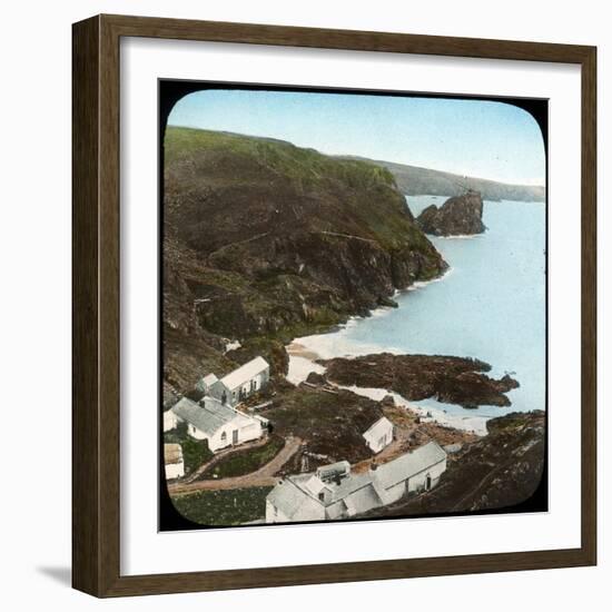 Kynance Cove and Village, Cornwall, Late 19th or Early 20th Century-null-Framed Giclee Print