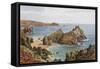 Kynance Cove, Therill, Cornwall-Alfred Robert Quinton-Framed Stretched Canvas