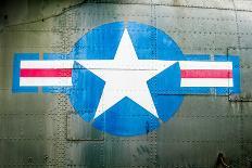 Military Plane with Star and Stripe Sign.-kyolshin-Stretched Canvas