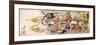 Kyosai Hyakukyo, Doke Hyakumamben, Triptych, 1864-Kyosai Kawanabe-Framed Giclee Print