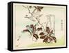Kyosai Rakuga - Bird and Flowers-Kyosai Kawanabe-Framed Stretched Canvas