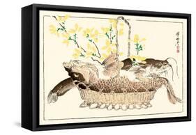 Kyosai Rakuga - Catfish-Kyosai Kawanabe-Framed Stretched Canvas