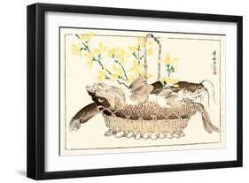 Kyosai Rakuga - Catfish-Kyosai Kawanabe-Framed Giclee Print