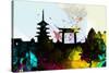 Kyoto City Skyline-NaxArt-Stretched Canvas