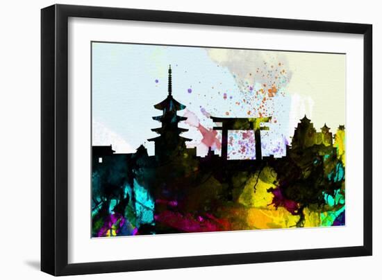 Kyoto City Skyline-NaxArt-Framed Art Print