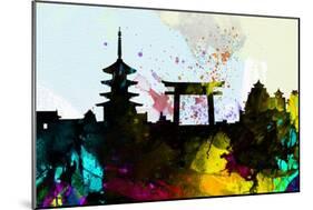 Kyoto City Skyline-NaxArt-Mounted Art Print