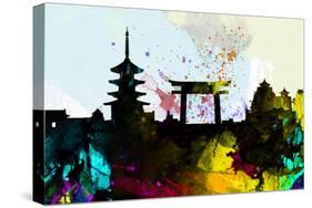 Kyoto City Skyline-NaxArt-Stretched Canvas