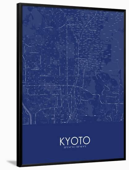 Kyoto, Japan Blue Map-null-Framed Poster