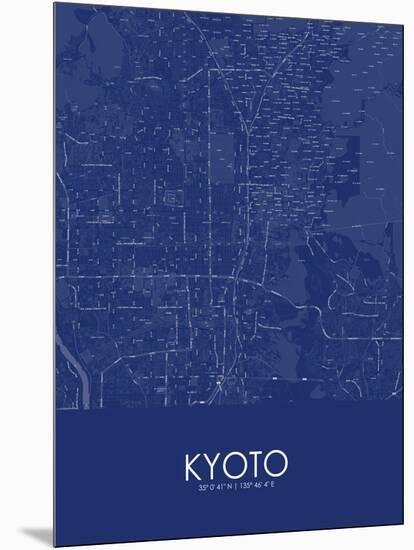 Kyoto, Japan Blue Map-null-Mounted Poster