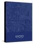 Kyoto, Japan Blue Map-null-Stretched Canvas