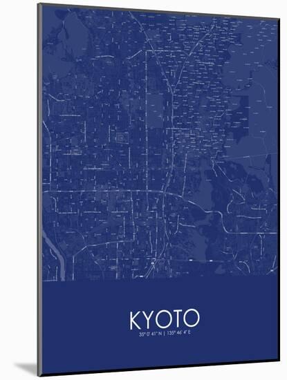 Kyoto, Japan Blue Map-null-Mounted Poster