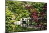 Kyoto, Japan. Eikando Temple, stone bridge over pond leading to temple-Miva Stock-Mounted Photographic Print
