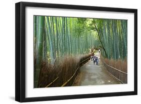 Kyoto, Japan - Green Bamboo Grove in Arashiyama-Tupungato-Framed Photographic Print