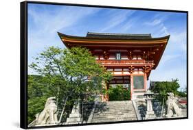 Kyoto, Japan. Main entrance gate to the Kiyomizudera temple, a UNESCO World Heritage Site-Miva Stock-Framed Stretched Canvas