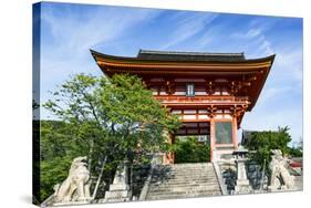 Kyoto, Japan. Main entrance gate to the Kiyomizudera temple, a UNESCO World Heritage Site-Miva Stock-Stretched Canvas