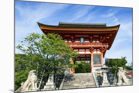 Kyoto, Japan. Main entrance gate to the Kiyomizudera temple, a UNESCO World Heritage Site-Miva Stock-Mounted Photographic Print