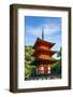 Kyoto, Japan. Three-storied pagoda at Taisan-ji Temple nearby Kiyomizu-dera Temple-Miva Stock-Framed Photographic Print