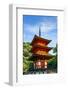 Kyoto, Japan. Three-storied pagoda at Taisan-ji Temple nearby Kiyomizu-dera Temple-Miva Stock-Framed Photographic Print