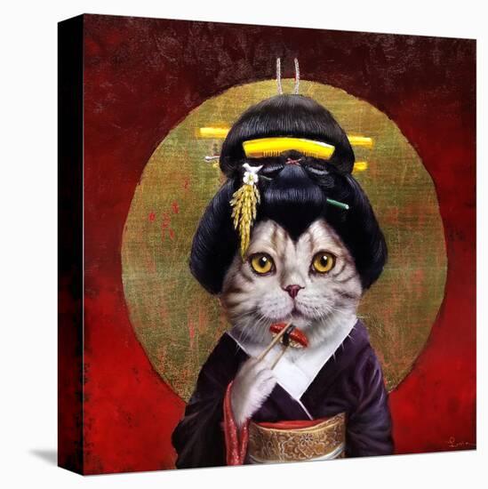 Kyoto Kitty-Lucia Heffernan-Stretched Canvas