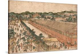 Kyoto Sanjusangendo No Zu-Utagawa Toyoharu-Stretched Canvas