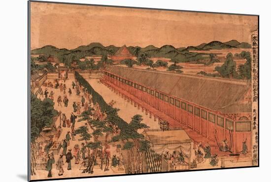 Kyoto Sanjusangendo No Zu-Utagawa Toyoharu-Mounted Giclee Print