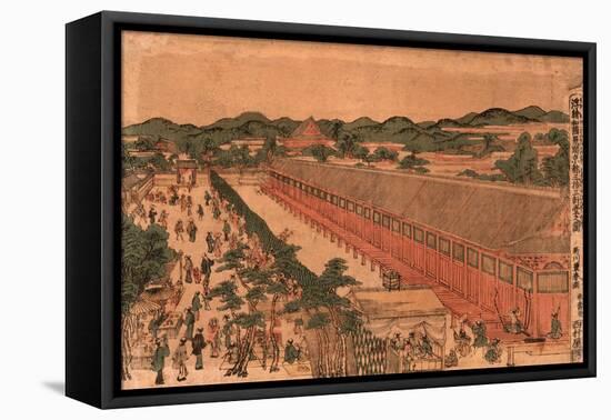 Kyoto Sanjusangendo No Zu-Utagawa Toyoharu-Framed Stretched Canvas