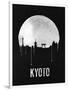 Kyoto Skyline Black-null-Framed Art Print