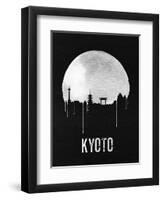 Kyoto Skyline Black-null-Framed Art Print