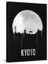Kyoto Skyline Black-null-Stretched Canvas