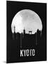 Kyoto Skyline Black-null-Mounted Art Print