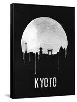 Kyoto Skyline Black-null-Framed Stretched Canvas
