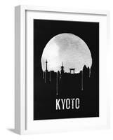 Kyoto Skyline Black-null-Framed Art Print