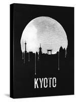 Kyoto Skyline Black-null-Stretched Canvas