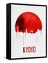 Kyoto Skyline Red-NaxArt-Framed Stretched Canvas