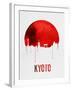 Kyoto Skyline Red-NaxArt-Framed Art Print