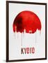 Kyoto Skyline Red-NaxArt-Framed Art Print