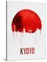 Kyoto Skyline Red-NaxArt-Stretched Canvas