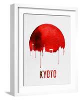 Kyoto Skyline Red-NaxArt-Framed Art Print