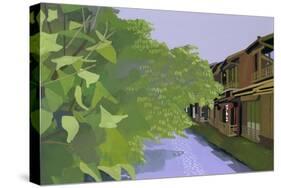 Kyoto Takase River-Hiroyuki Izutsu-Stretched Canvas