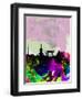 Kyoto Watercolor Skyline-NaxArt-Framed Art Print