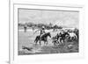 Kyrgyz Crossing a River, Kyrgyzstan, 1895-null-Framed Giclee Print