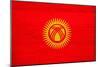 Kyrgyzstan Flag Design with Wood Patterning - Flags of the World Series-Philippe Hugonnard-Mounted Premium Giclee Print