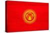 Kyrgyzstan Flag Design with Wood Patterning - Flags of the World Series-Philippe Hugonnard-Stretched Canvas