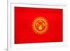 Kyrgyzstan Flag Design with Wood Patterning - Flags of the World Series-Philippe Hugonnard-Framed Art Print