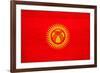 Kyrgyzstan Flag Design with Wood Patterning - Flags of the World Series-Philippe Hugonnard-Framed Art Print